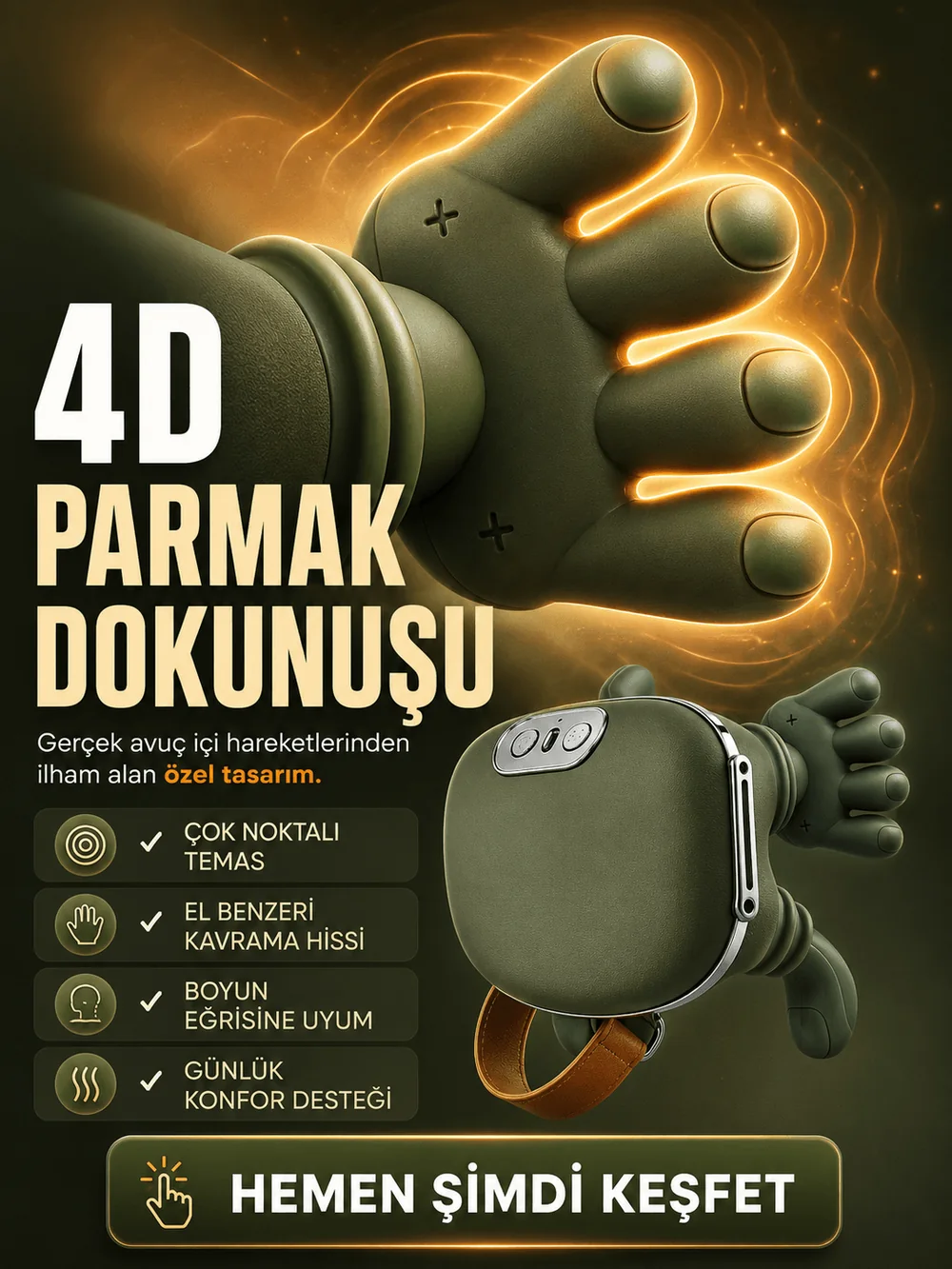 4D parmak dokunuşu