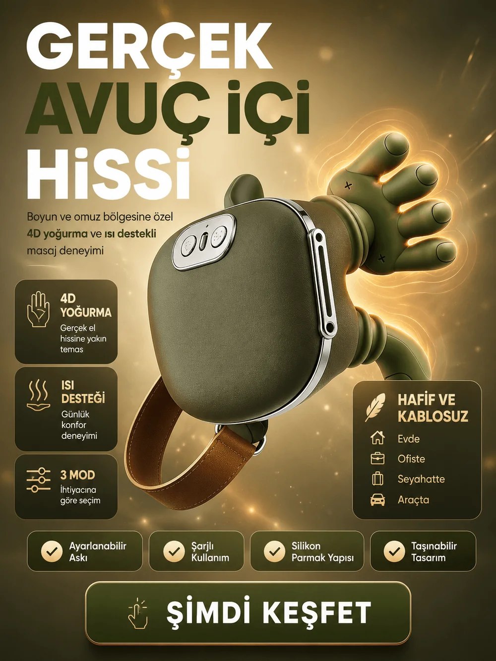 Gerçek avuç içi hissi