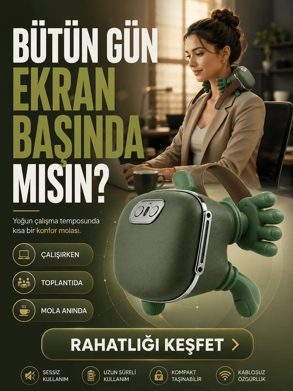 Ofiste masa başında kullanım