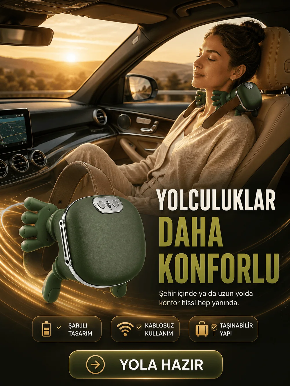 Araçta uzun yolda kullanım